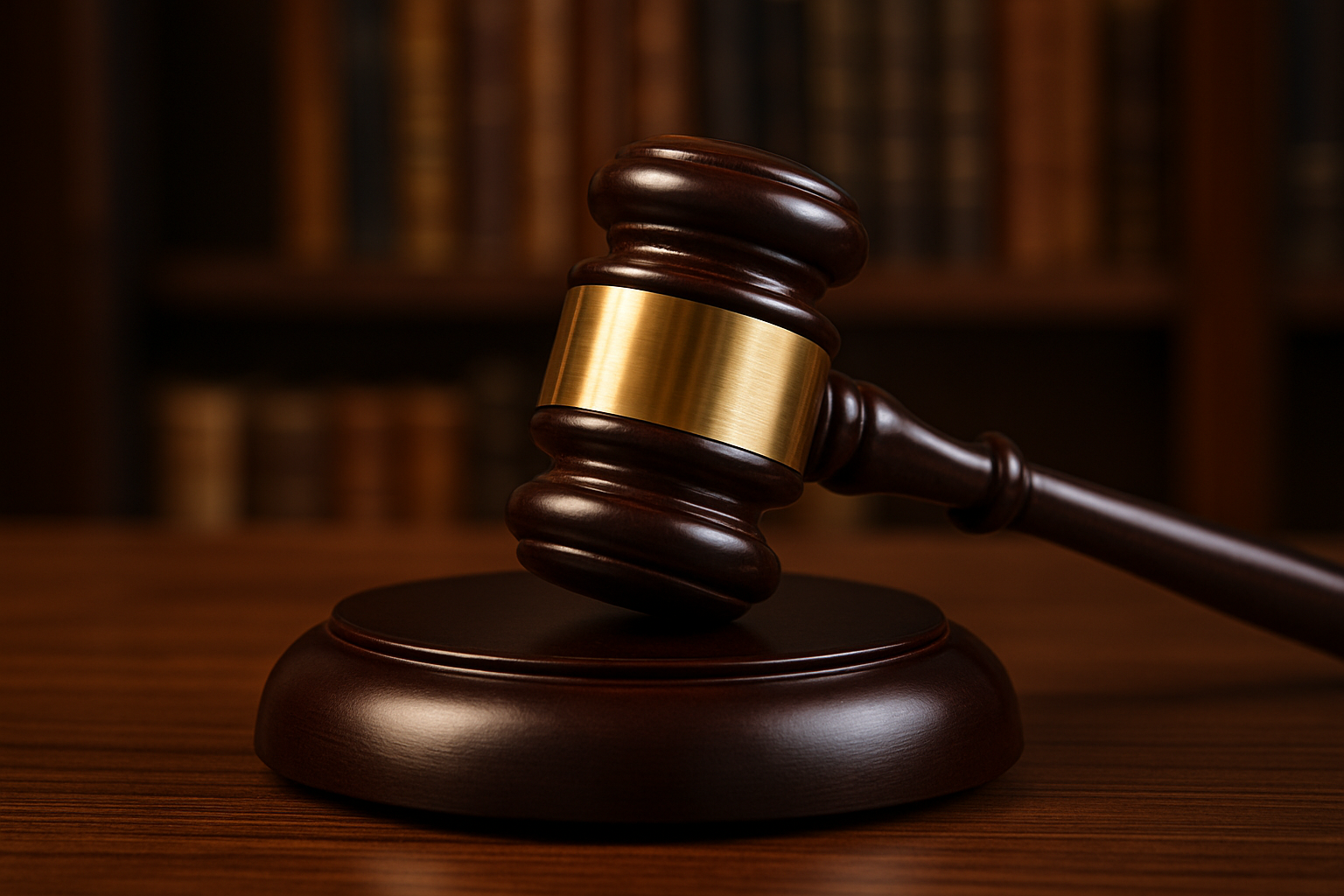 Martillo de juez sobre una mesa de madera, imagen ilustrativa utilizada en una noticia judicial.