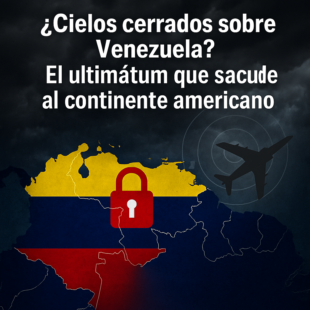Mapa del espacio aéreo de Venezuela en tensión regional – cielos cerrados en Venezuela