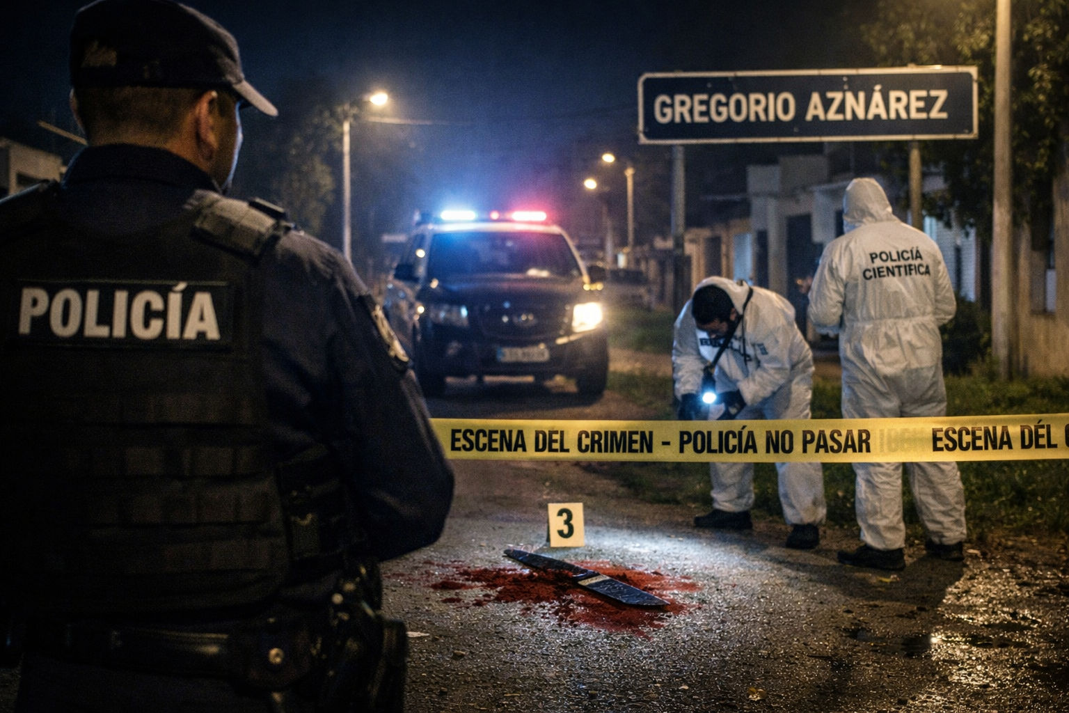 Arma blanca en Aznárez: operativo policial e investigación (imagen ilustrativa)