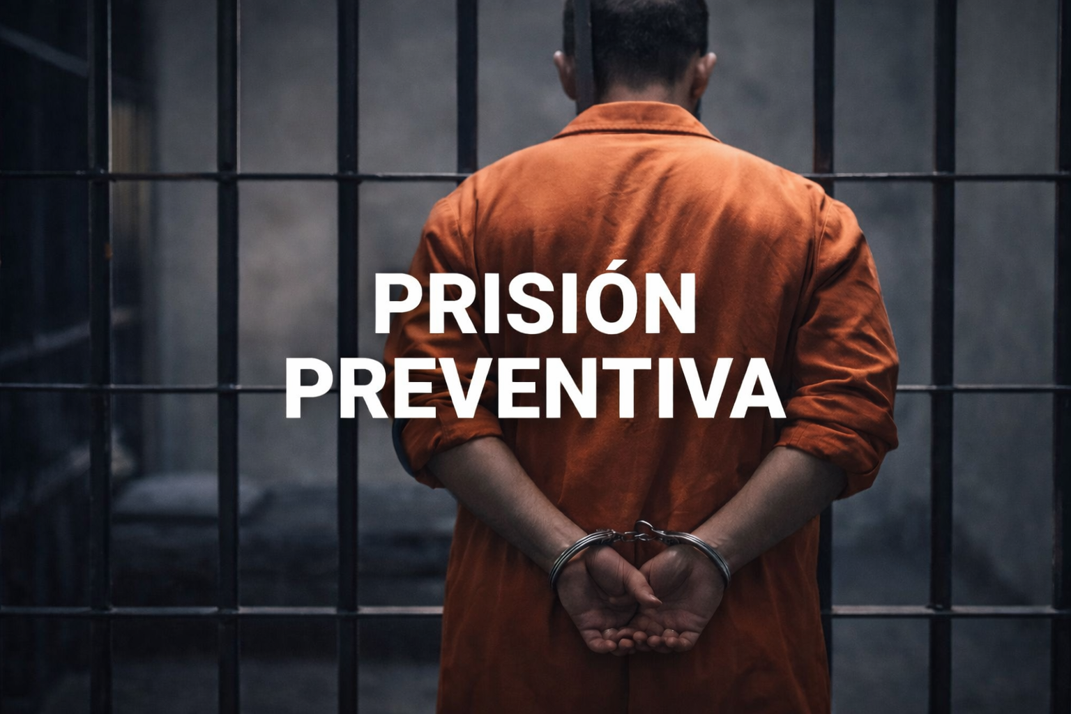 Hombre esposado de espaldas frente a rejas, imagen conceptual sobre prisión preventiva (imagen ilustrativa, no corresponde al hecho).