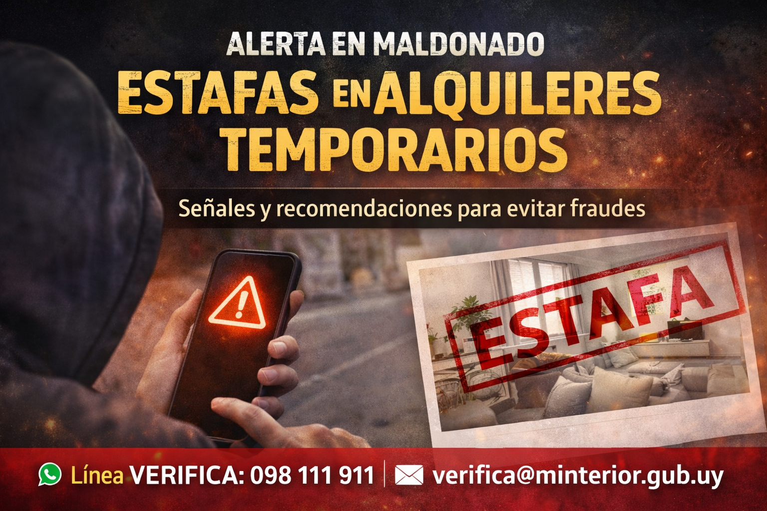 Recomendaciones para evitar estafas en alquileres temporarios en Maldonado (imagen ilustrativa)