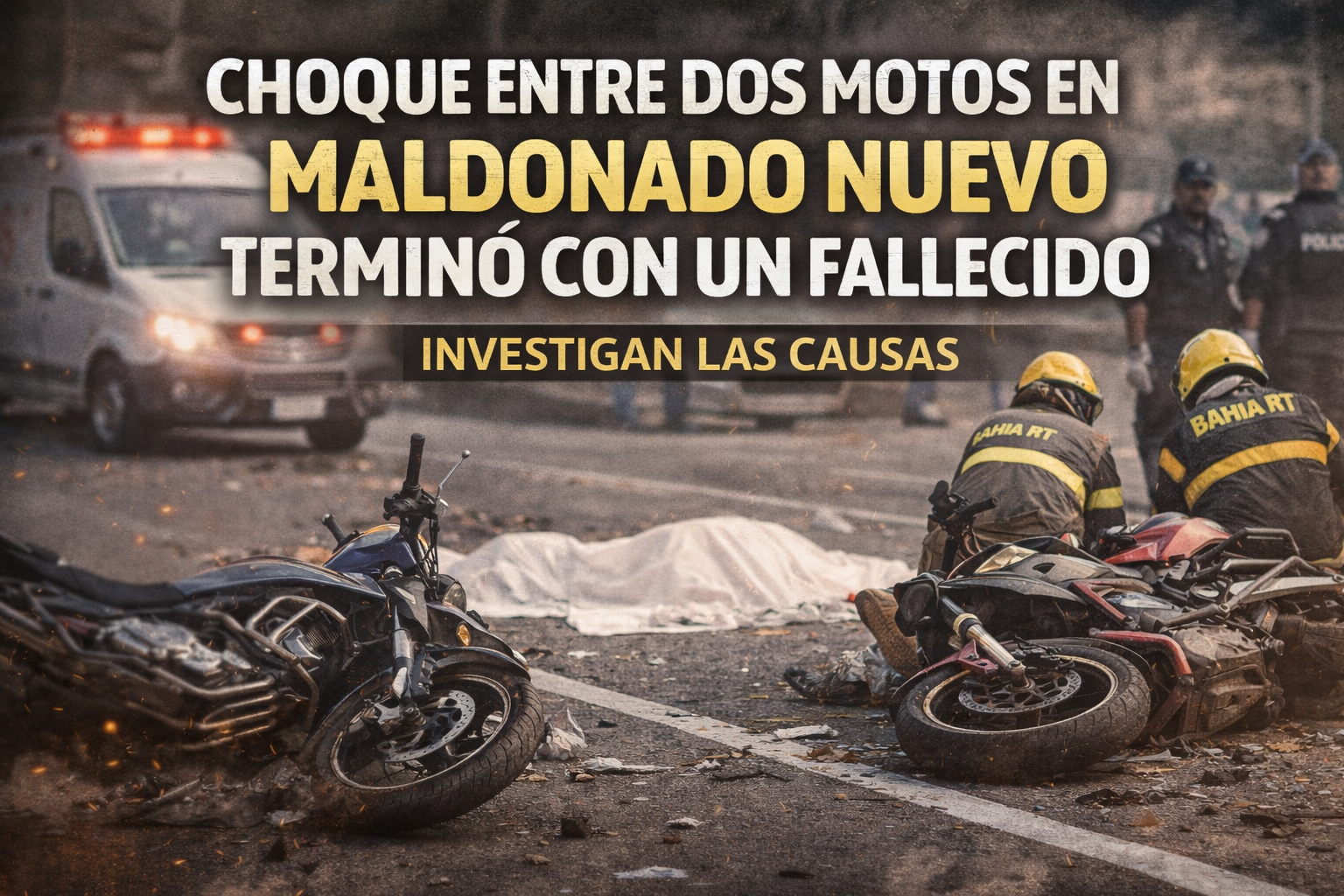 Choque entre dos motos en Maldonado Nuevo con un fallecido (imagen ilustrativa)