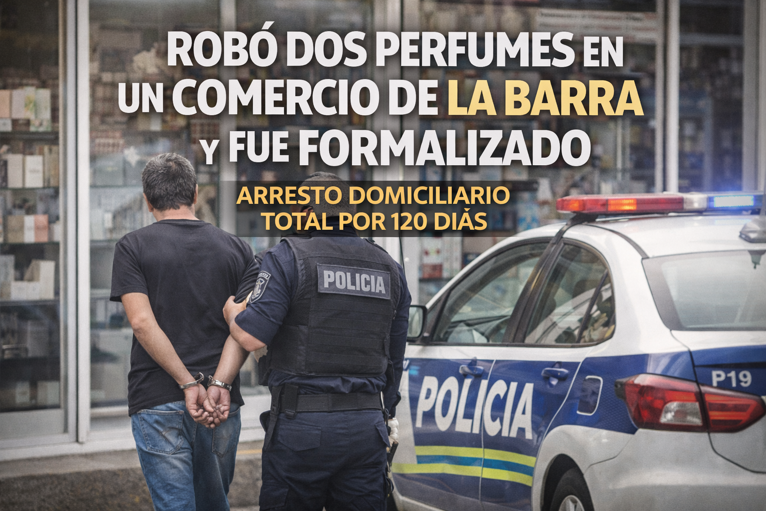 La Barra: formalizado por hurto de dos perfumes y arresto domiciliario total por 120 días (imagen ilustrativa)