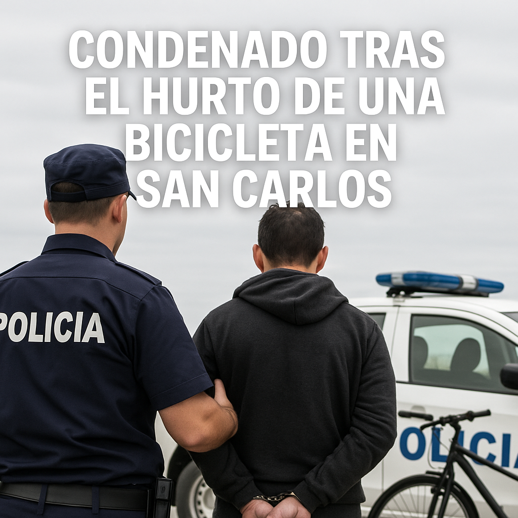 Procedimiento policial por hurto de bicicleta en San Carlos