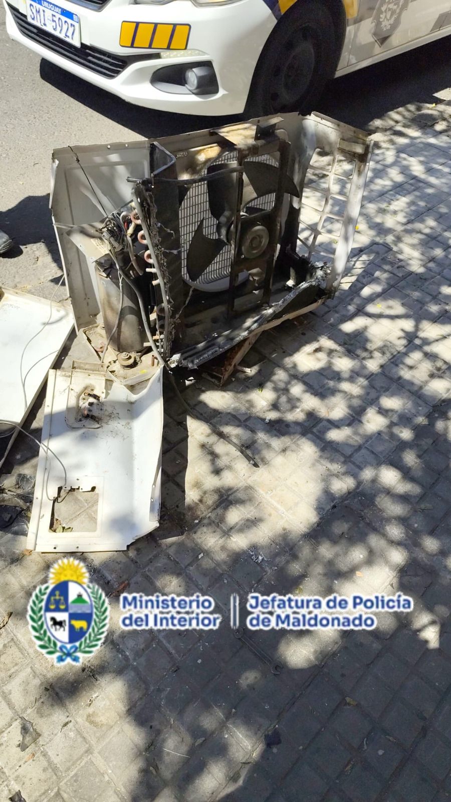 Policía interviene por hurto de partes de un aire acondicionado en Maldonado