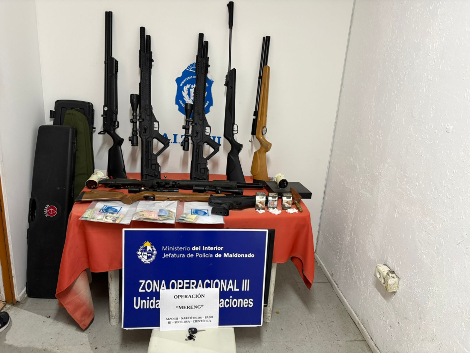 Operativo policial por microtráfico en Aiguá con incautaciones