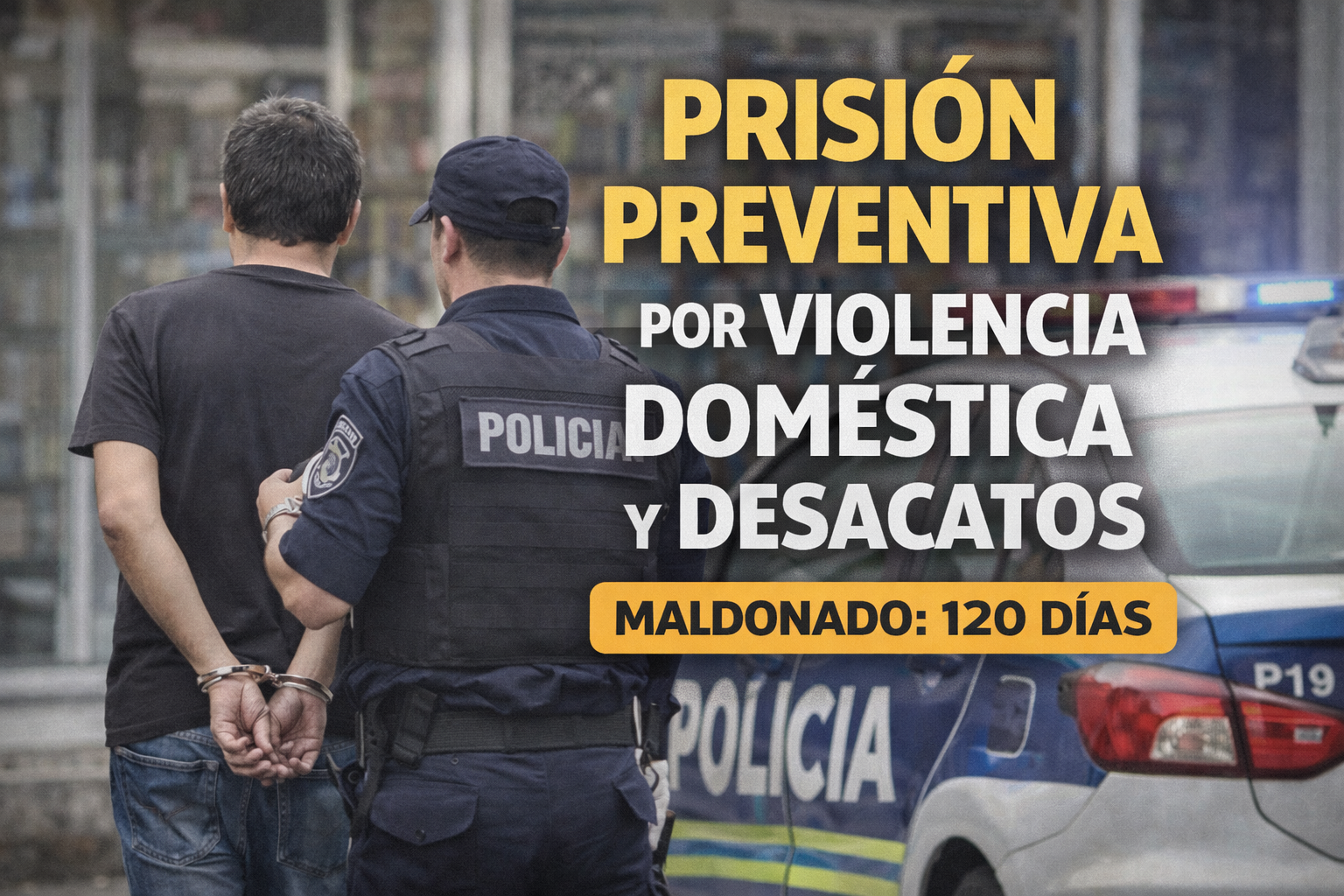 Maldonado: prisión preventiva por violencia doméstica y desacatos por 120 días (imagen ilustrativa)
