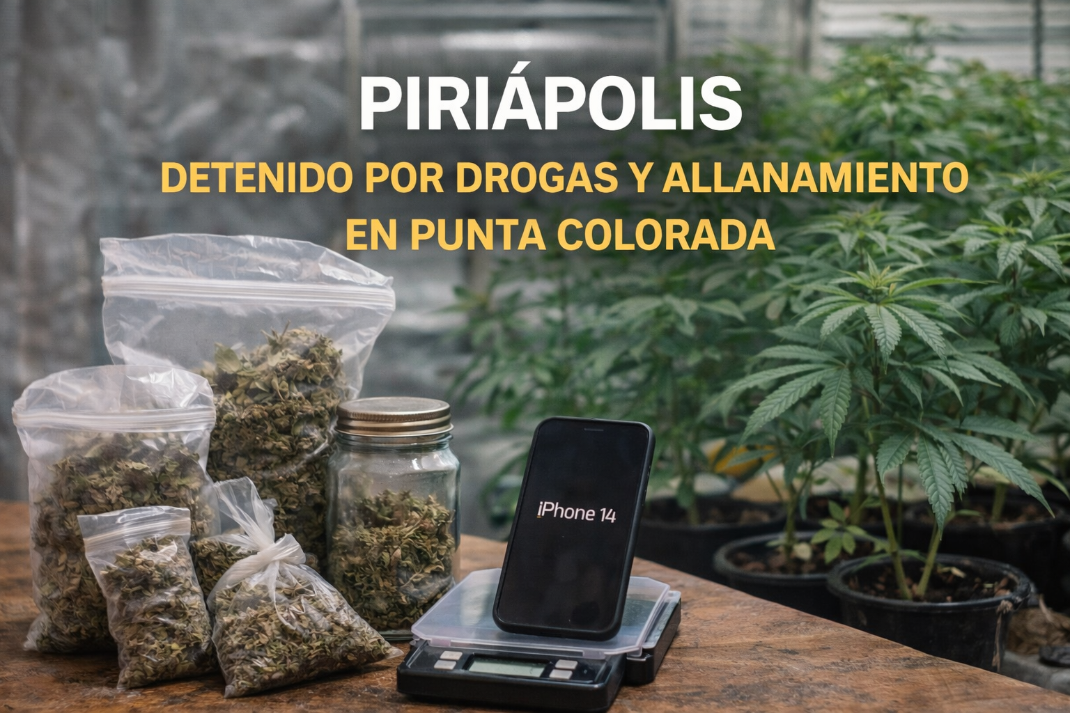 Imagen ilustrativa: detenido por drogas en Piriápolis y allanamiento en Punta Colorada