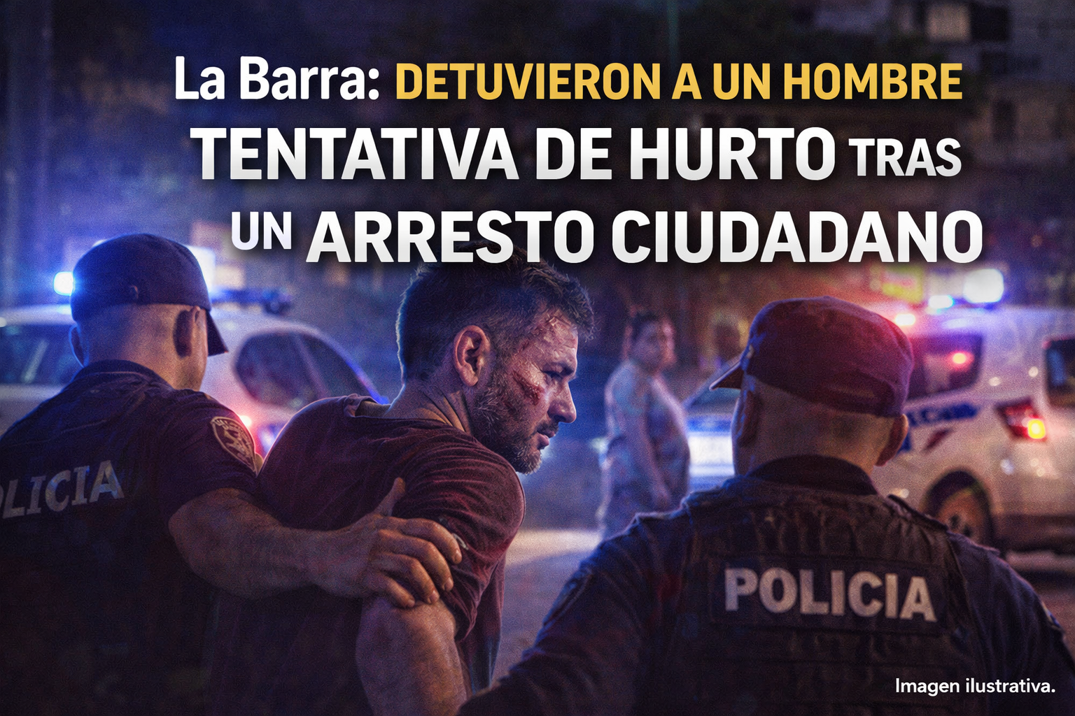 Imagen ilustrativa: detenido por tentativa de hurto en La Barra tras arresto ciudadano