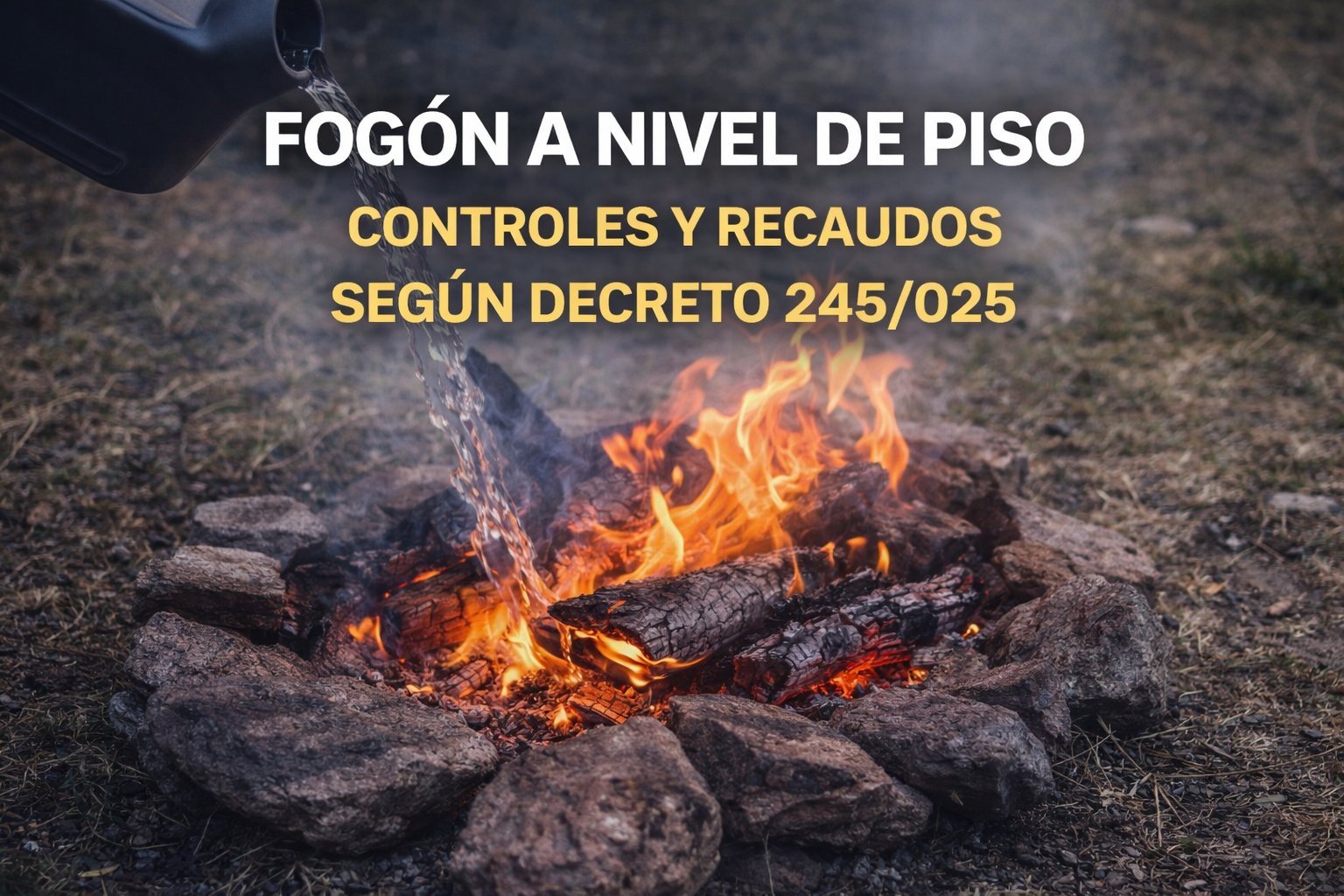 Imagen ilustrativa: recomendaciones para fogón a nivel de piso según Decreto 245/025