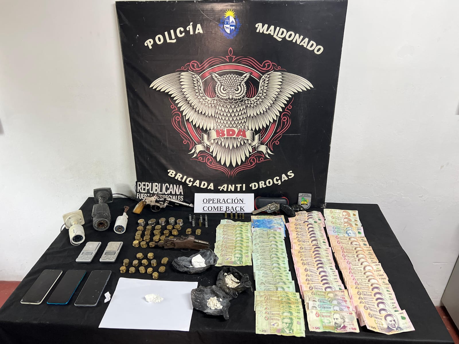 operativo antidrogas en Maldonado Nuevo por la operación Come Back