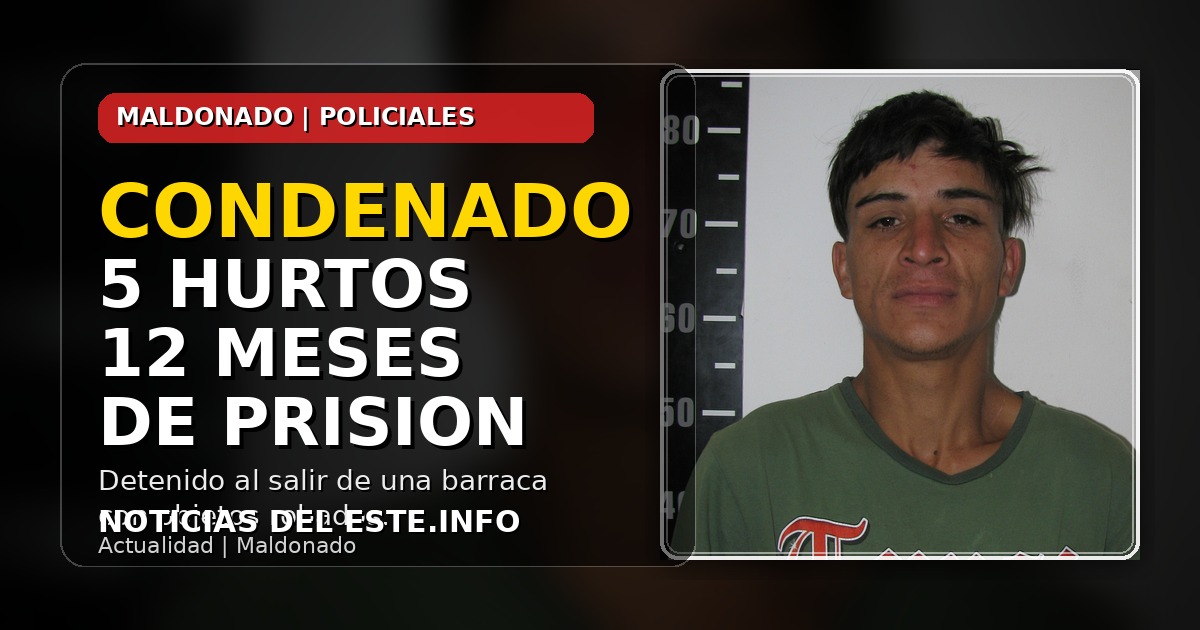 Operativo policial en Maldonado tras condena por cinco hurtos