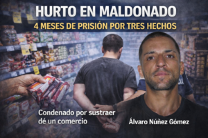 Condenado por hurtar mercadería tres veces en un comercio de Maldonado