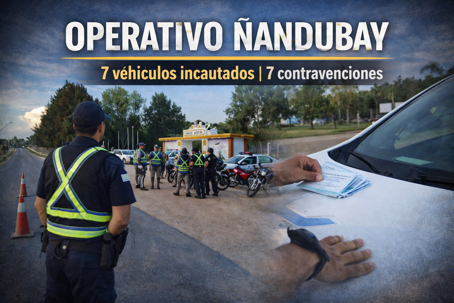 Operativo Ñandubay en Maldonado: controles vehiculares con 7 vehículos incautados y 7 contravenciones