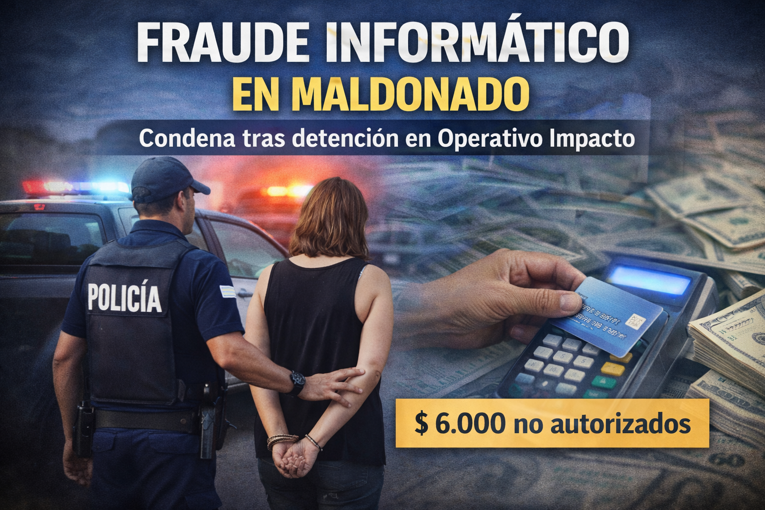Fraude informático en Maldonado: condena tras detención en Operativo Impacto