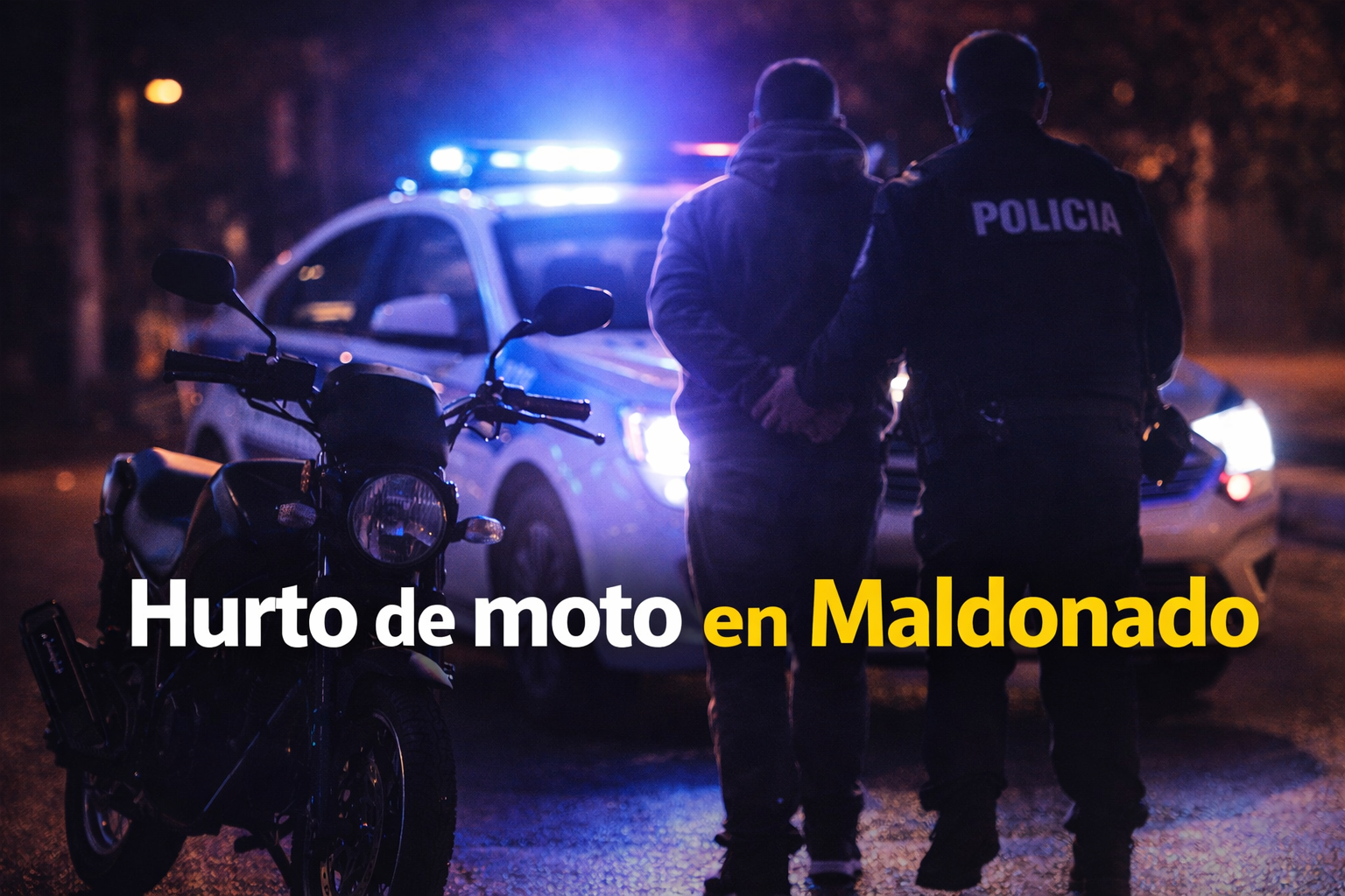 Imagen ilustrativa sobre un caso de hurto de moto en Maldonado