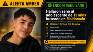 Hallaron sano al adolescente de 13 años buscado en Maldonado tras activar la primera Alerta Amber del país