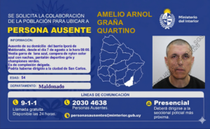 Buscan a un hombre de 54 años ausente en Maldonado