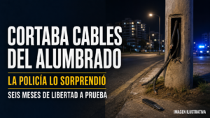 Lo sorprendieron cortando cables del alumbrado en Maldonado y fue condenado