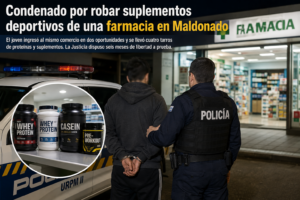 Condenado por robar suplementos deportivos de una farmacia en Maldonado