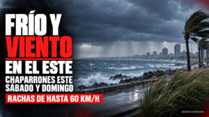 Estado del tiempo en el este de Uruguay: frío, viento y chaparrones durante el fin de semana