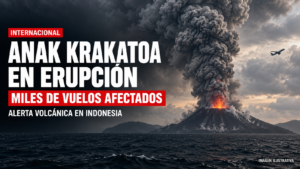 Erupción del Anak Krakatoa afecta miles de vuelos y paraliza aeropuertos en Indonesia
