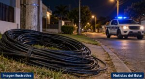 Hurto de cables en Maldonado: dos hombres fueron formalizados tras ser encontrados con cableado de Antel